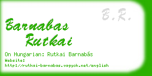 barnabas rutkai business card