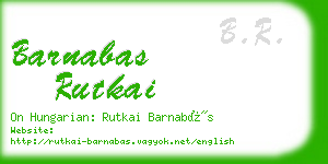 barnabas rutkai business card